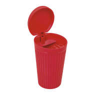 Trash Can Car Ashtray Red